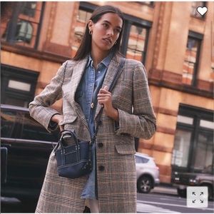 J.Crew Dalton Topcoat in Glen Plaid English Wool Size 4